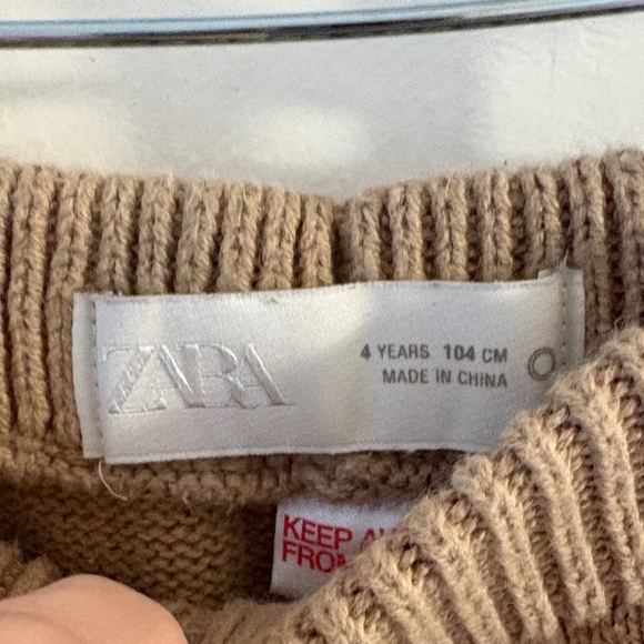 Zara Kids Knit Cardigan and Pants Set - Navy and Tan - Picture 12 of 13